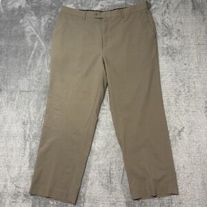 Louis Raphael Luxe Dress Pants Mens 40x30 Tan Wool Flat Front Classic